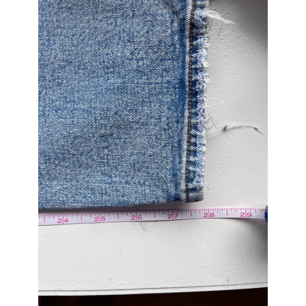 Abercrombie & Fitch Curve Love Ankle Straight Distressed Jeans 27/4L - Picture 5 of 5